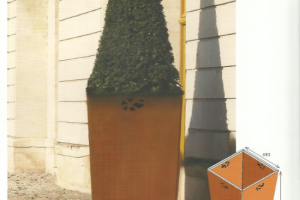 Pot acier Corten Pyramy XXL