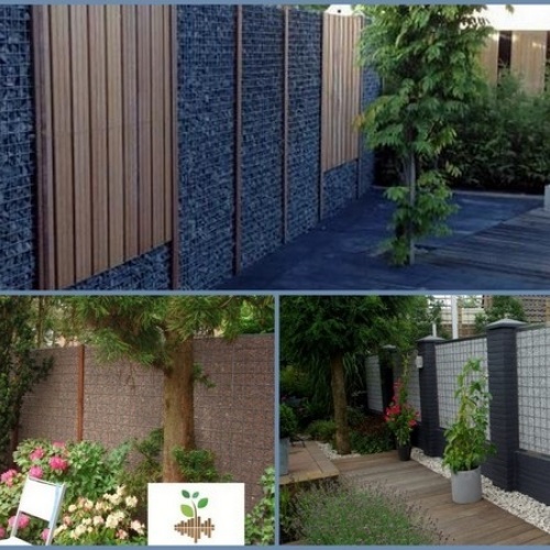 Clôture gabions décorative & aménagement de jardin