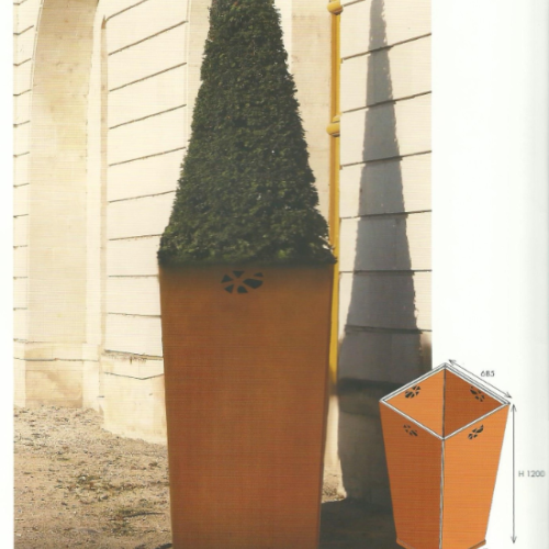 Pot acier Corten Pyramy XXL