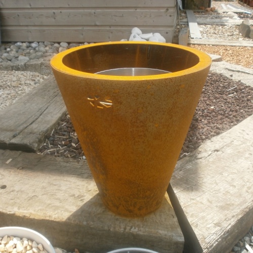 Pot acier Corten Rony